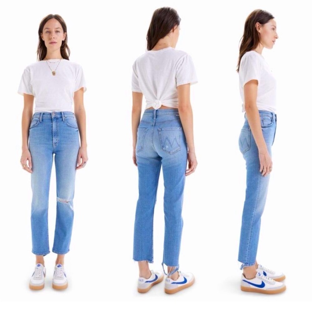 MOTHER DENIM HIGH WAISTED RIDER KISS AND MAKE UP AGAIN SIZE 23